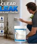 Man applying Heavy Duty Multi Surface Waterproof Sealant Spray To Nail Leaks On Roofs Walls Or Tiles Clear Protective Coating.