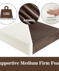 Comfy Foam Recliner Chair Cushions With Back Support For Elderly Non Slip 4 Inch Thick Seat Cushion With Lumbar Pillow