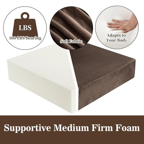 Comfy Foam Recliner Chair Cushions With Back Support For Elderly Non Slip 4 Inch Thick Seat Cushion With Lumbar Pillow