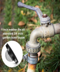 Old garden hose faucet with 3/4 inch fitting, inset showing 1 inch washer from 24 Pack O Ring Replacement Kit For Pressure Washers.