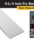 Beast Of A Nine And A Quarter Inch Stainless Steel Pry Bar Scraper With Nail Puller And Angled Prying Head For Walls Moldings Tiles Wood Slats Baseboards And Trim Removal 9.25-inch scraper
