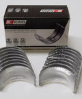 Beefed-Up Big Block Rod And Main Bearing Kit For 1965-2000 Engines 366 396 402 427 454 502 With Undersize Options Includes Rod And Main Bearings In New Boxes From King Engine Bearings, showing bearings next to King packaging.