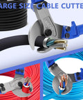 Industrial Grade 18 Inch Cable Cutters Heavy Duty T8 Alloy Steel Wire Cutters Built Tough For Crushing Copper And Aluminum Cables Easily With Rock Solid Hrc56 Blades cutting through thick wires.