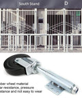 5 Inch Spring Loaded Rubber Door Wheel Caster Built Like A Tank For Zero Hassle Rolling On Rough Outdoors Heavy Duty Universal Gate Roller with rubber material.