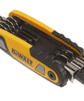 Folding Locking Hex Key Set With Metric Sizes, alloy frame, slim Allen wrench organizer, and foldaway keys for DIY projects.