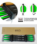 20 Inch Carbon Crossbow Bolts With 4 Inch Vanes Pack Of 12 Pro Grade Precision packaging prevents vane bending.