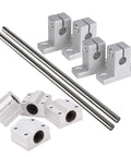 Horizontal 8mm Diameter Linear Motion Ball Bearing Slide Bushing And 200mm Linear Shaft Optical Axis With Rod Rail Support Set