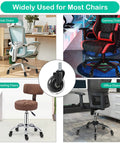 Hella Quiet Office Chair Casters Replacement Wheels Three Inch Size with sleek black design and swivel for various chair types.