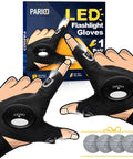 LED Flashlight Gloves Hands Free Work Light For Men And Dads Stocking Stuffers Adults Dope Tool with packaging and batteries