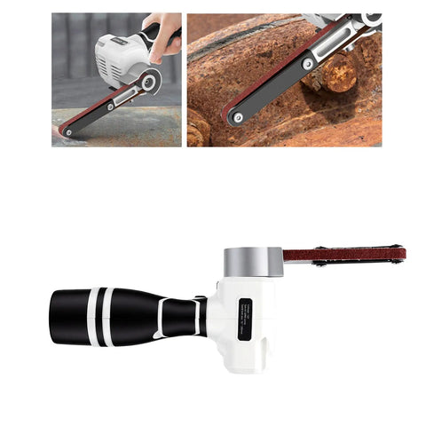 Badass Cordless Belt Sander With Brushless Motor And Rotating Head For Wood Or Sheet Metal Works Comes With Ten Spare Sanding Belts