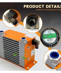 High Flow Hydraulic Air Cooler For Oil Cooling Heavy Duty Air Cooled Radiator Heat Exchanger 12V DC Low 2 MPa Working Pressure