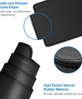 Close-up of XXL 31.5x15.7 Inch Gaming Mouse Pad With Water Resistant Surface And Non Slip Rubber Base featuring stitched edges and rollable design.