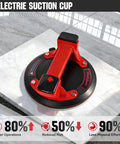 Hands Free Electric Suction Cups Lifter For Glass And Tile 600 Lbs Max Load shown on marble surface