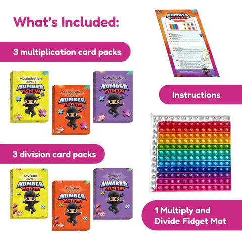 Number Ninja Multiplication And Division Game For Grades 2 Through 4 A Fast Paced Kid Friendly No Fluff Math Challenge contents.