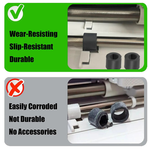 32 Pack Replacement Rubber Rollers Kit For Cricut Maker 3 And Maker With Anti Slip Clips Stainless Blades Clip Rings And DIY Repair Accessories A Full Maintenance Set For DIYers And Craft Pros. Wear-resistant rubber rollers with clip rings for Cricut Maker
