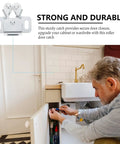 Heavy Duty Cabinet Spring Catch Lock With Double Ball Rollers, 20 Sets, Cold Rolled Steel Construction being installed