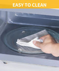 Hand cleaning a 9.6 Inch Microwave Glass Plate Replacement Turntable With Universal Fit For Small Microwave Ovens