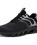 Black Steel Toe Shoes For Men Safety Work Sneakers With Lightweight EVA 3D High Rebound Sole Built For Comfort ASTM F2413 200J Protection