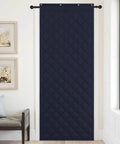 Navy Blue Thermal Insulated Door Curtain That Fights Drafts and Helps You Save On The Heating Bill, 38x82 Inch, hanging doorway view