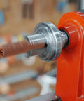 Close-up of Premium Pen Plus Jaws For Woodturning Lathe Chuck compatible with CK100 series, securing a pen blank during rotation.