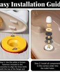 Heavy Duty Toilet Floor Bolt Kit With Caps Nuts Washers And Rings, 16 Piece Flange Repair Set installation guide image