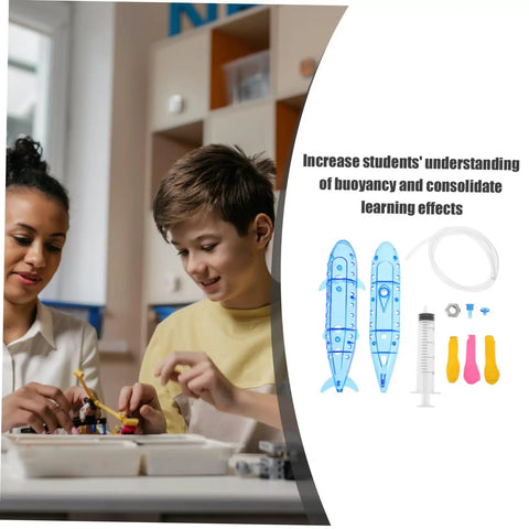 Kids assembling Submarine RC Drone Buoyancy Demo Toy For Kids And Teens Learn Floating And Diving Principles Kit in class