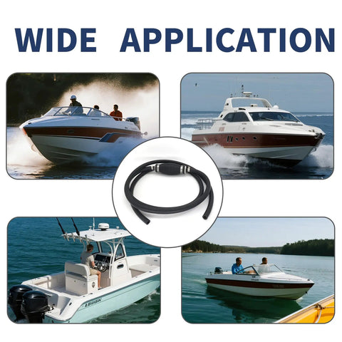 Wide application of Five Sixteenth Inch Inner Diameter Marine Boat Fuel Line With Connector Assembly, 7.5 Feet Long