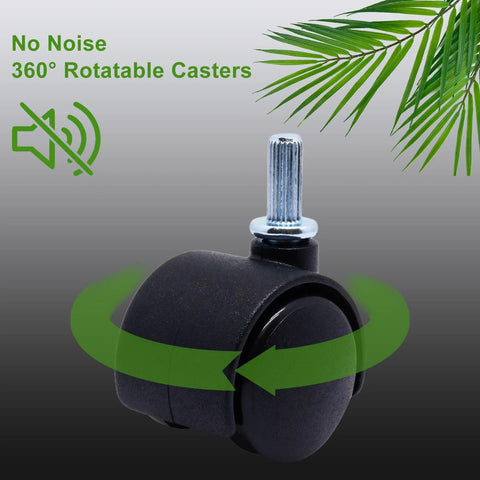 One Inch Swivel Caster Wheels Set Of Four With M6 15mm Straight Grained Rod Nylon Replacement Casters for furniture