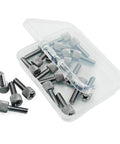 20-Piece Rack Screws Hand-Twist Knurled Thumb Screws For Rack Mount Hardware Tool-Free Installation Chrome Plated in a box