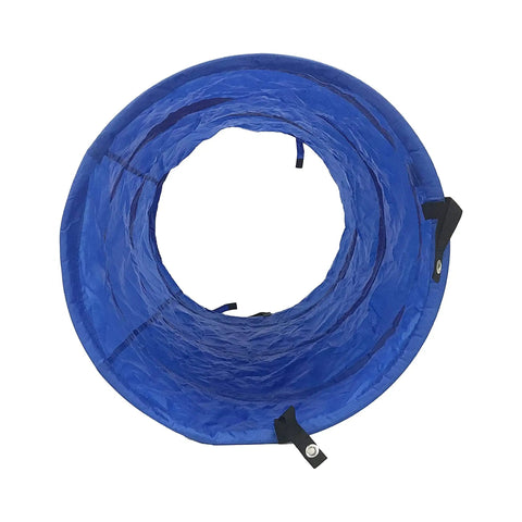Blue Dog Agility Tunnel With Chute Training Gear 24 Inch Diameter 32 Inch Tunnel And 152 Inch Chute Stakes And Carry Bag