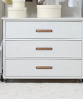 White dresser with Solid Brass And Wood Cabinet Pulls Five Pack Three And Three Quarter Inch Center To Center Dresser Drawer Handles