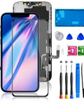 IPhone And 12 Pro Screen Replacement 6.1 Inch 3D Touch LCD Display Digitizer Repair Kit With Waterproof Frame Sticker And Tempered Protector For Easy DIY Screen Fix.