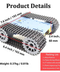 Beefy Tracked RC Tank Chassis Kit With Four DC TT Motors For Arduino Uno R3 And Raspberry Pi STEAM Education Projects Blue Aluminum Alloy Crawler Platform For Adults And Teens