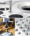8 Piece Set Straight Flute Thread Taps For 2 56 UNC Right Hand Threading High Speed Steel HSS 6542 Machine Taps in use