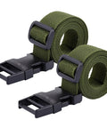 Beefy 2 Pack Luggage Straps With Quick Release Buckles, Heavy Duty 1 Inch Nylon Straps For Backpacking, Sleeping Bag Compression, 48 Inch, Army Green