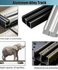 Double Display Case Sliding Door Track With Rollers Aluminum Rail System black and silver aluminum tracks