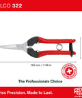 Pruning Snips 9.84 Inch Garden Clippers With Curved Blade And Rounded Tip For Precision Trimming And Long Reach Chromed Blade