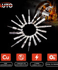 Circular arrangement of crimp pins and connectors from Car Electrical Wire Terminal Pin Connector Grab-And-Go Kit Pack, 540 Pcs.