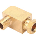 Heavy Duty Brass Lube Fitting 90 Degree Adapter Stops Oil Leaks Under High Pressure On Nylon Copper Aluminum Tubing, 1/4 inch