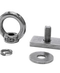 Heavy Duty Stainless Steel Shoulder Eye Bolts 4 Pack With M8 Threads, Includes Slot Nuts, Washers, And Spring Washers
