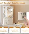Portable Mini Washing Machine Rechargeable Underwear Cleanser And Makeup Brush Washer Built Different with 3 washing modes and touch operation.