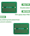 Solderable Mini Breadboard PCB Board Gold Plated For DIY Electronics Projects Soldering Ready 2.0 Inch By 1.5 Inch details