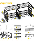 Heavy Duty Wall Mounted Tool Organizer Rack With Six Drill Holders And Four Hangers for Power Tools Package List Display