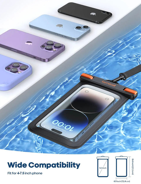 Big Case Friendly Waterproof Phone Pouch Case IPX8 for Galaxy S25 Ultra S22 S23 S24 Ultra and iPhone 17 16 15 14 Pro Max