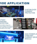 Wide application uses for Dope Adjustable DC Buck Converter Power Supply for RV solar panel, golf cart and more, with images.