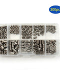 300-piece Metric Set Screws Kit With Hex Socket Head Cup Point in storage box for mechanical, automotive, DIY projects.
