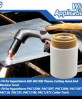 Retaining Cap For Plasma Cutter Torch Fit For Hypertherm 600 800 900 Series shown in wide application use