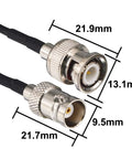 BNC Male To Female Extension Cable 16 Ft RG174 50 Ohm For SDI Video CCTV Systems Security Cameras Monitors And DVRs Close-up