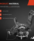 Front Left Steering Knuckle And Wheel Bearing Hub Assembly For Ford Transit Connect 2011 2012 2013 Driver Side Direct Fit Replacement Part With Durable Sealed Bearings And Hubs For Smooth Handling And Long Lasting Performance