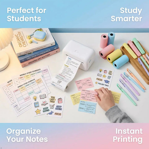 Kids Instant Camera Print Paper Refill 57x25mm Thermal Paper Rolls For Mini Printers Safe Durable Photo Paper For Happy Snaps And Fun Scrapbook Projects on study desk